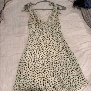 Princess Polly Cream and Black Mini Sundress